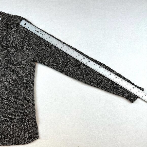 Eileen Fisher %100 Linen Black and White V Neck Sweater Women's Petite M PM - Picture 11 of 12